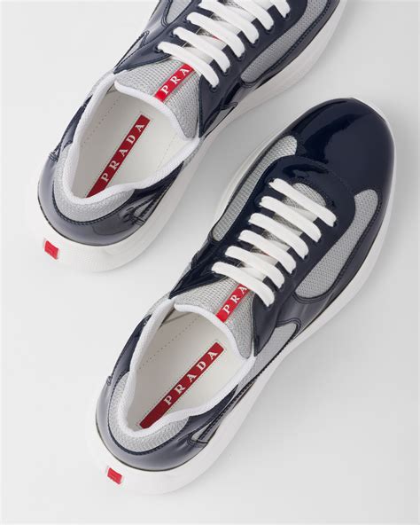 navy blue prada shoes|navy blue Prada sneakers.